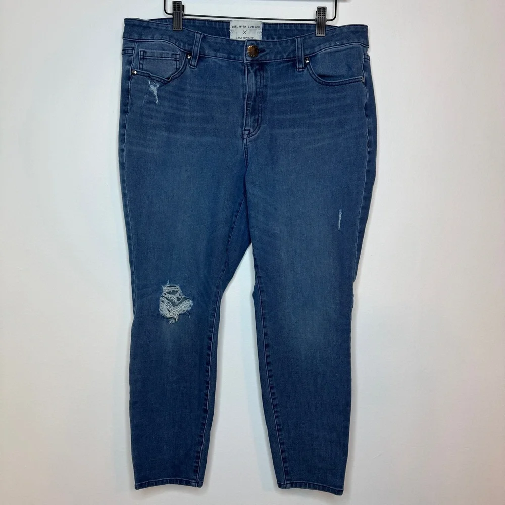 Girl With Curves Distressed Skinny Jeans